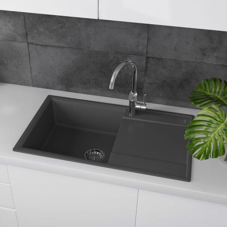 Кухонная мойка LeMark Imandra 840 9910034 85х50 цвет белый поверхность матовая