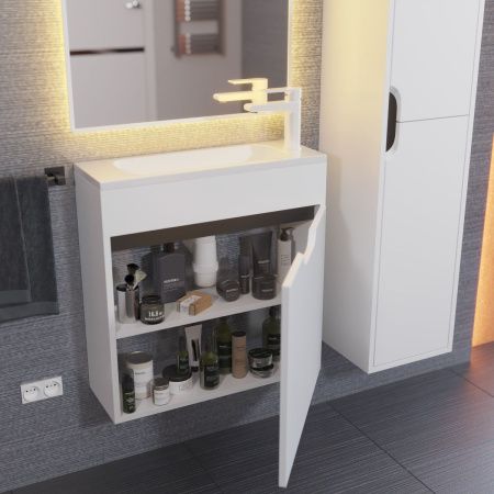 Тумба под раковину Uperwood Modul 2930205363 60х20 подвесная цвет белый