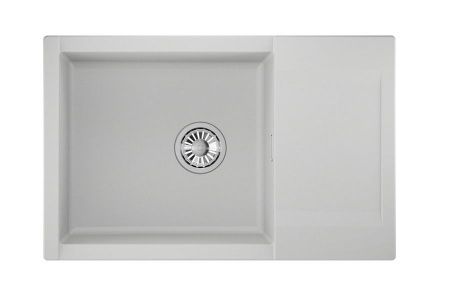 Кухонная мойка Granula 7807, АРКТИК 80х50 цвет белый поверхность матовая