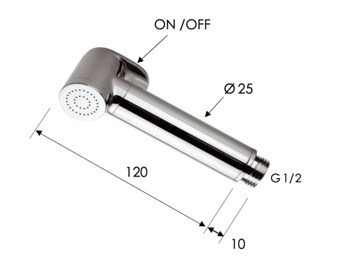 Лейка для гигенического душа Remer 332OWx хром - фото 2