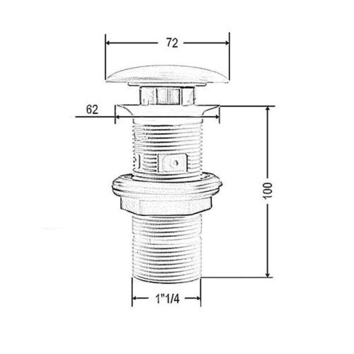 Донный клапан для раковины Artceram ACA038 03 00 nero - фото 2