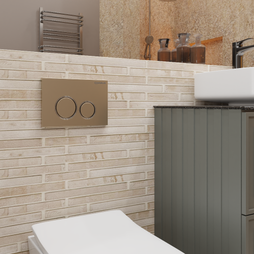 Клавиша смыва механическая CHARUS Spazio FP.330.51.01 цвет бежевый - фото 3