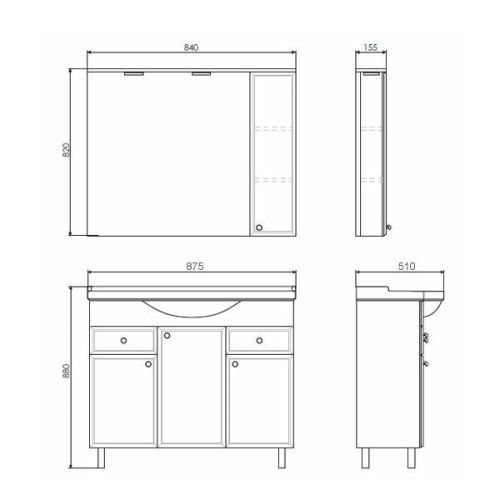 Зеркало-шкаф Comforty Сочи 00003132119CF 80х80 подвесной цвет белый - фото 2