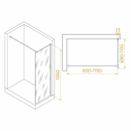 Душевая перегородка RGW Walk In 351001007-11 70х195 стекло прозрачное профиль хром - фото 2