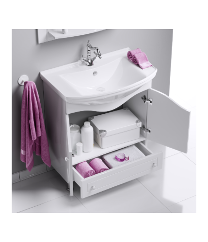 Тумба под раковину Aqwella Y FR0108 80х30 подвесная цвет белый - фото 4