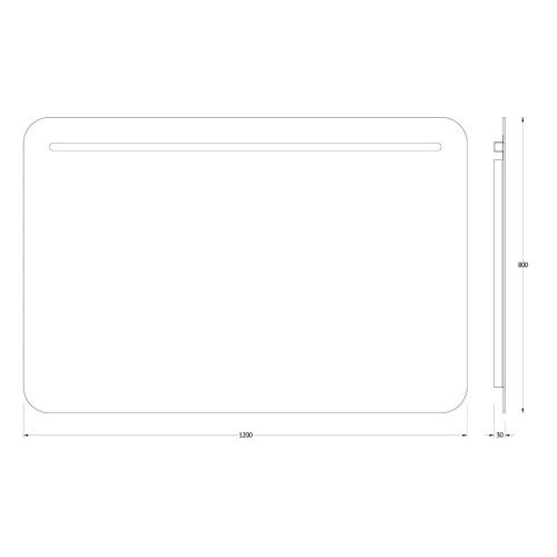 Зеркало с подсветкой Evoform Ledline BY 2148 120х80 подвесное - фото 2