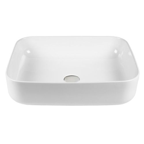 Раковина из сантехнического фарфора Bond Cube S54-500 50х40 накладная цвет белый без отверстий под смеситель - фото 2