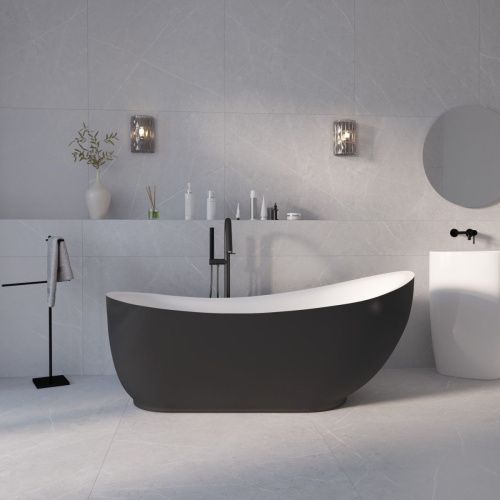 Ванна акриловая Grossman Style GR-2303MB 180х90 отдельностоящая овальная с каркасом - фото 2