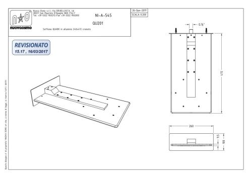 Верхний душ Graffio QUARK QU201/CR хром - фото 2