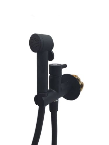 Гигиенический душ со смесителем Webert Elio EL870303560PVC черный - фото 2