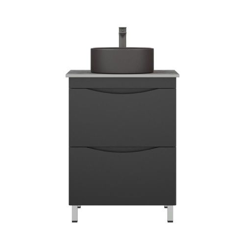 Тумба под раковину Corozo Лиана SD-00001671 60х40 напольная цвет черный/бежевый - фото 3