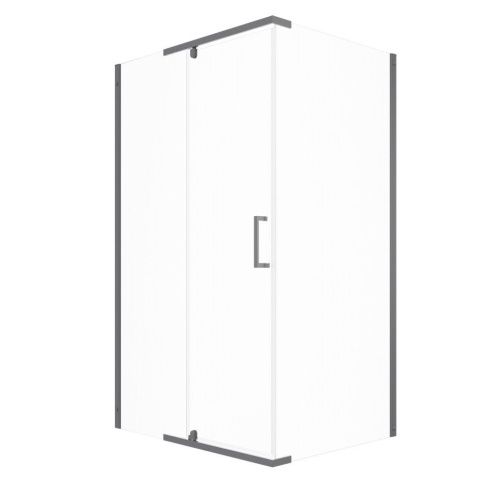 Душевой уголок Тритон Терра-Графит Щ0000073938 120х90 стекло прозрачное профиль хром без поддона - фото 4