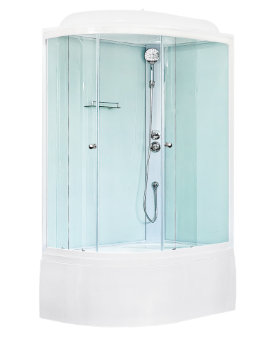 Душевая кабина Royal Bath BK RB8120BK5-WT-R 120х80 асимметричная с крышей ориентация правая