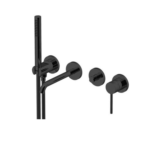 Смеситель Gattoni CIRCLE TWO 9105/91NO встраиваемый в стену черный