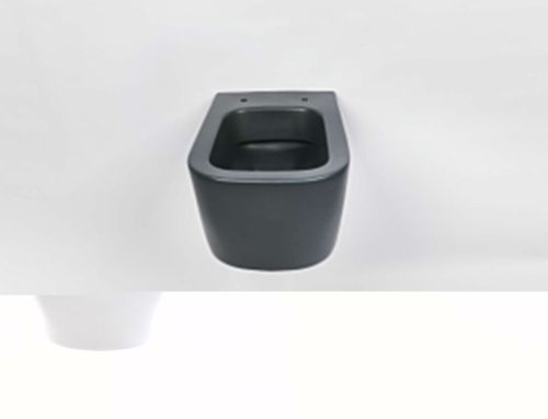 Чаша унитаза подвесная Galassia Meg11Pro 5486NEMT цвет черный без сиденья безободковая душевой смыв - фото 3