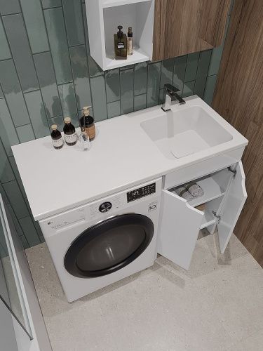 Тумба с раковиной Orange Sistema STD-110TUW+RAR 110х50 напольная цвет белый - фото 3