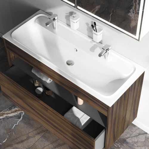 Тумба под раковину Am.Pm Func M8FFUX1201OF 120х50 подвесная цвет коричневый - фото 4