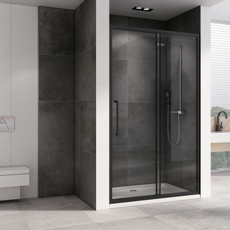 Душевая дверь Abber Schwarzer Diamant AG30170BH 170х195 стекло прозрачное профиль черный