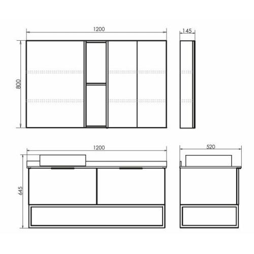 Тумба с раковиной Comforty Порто 00-00008905CF 120х50 подвесная цвет серый - фото 2
