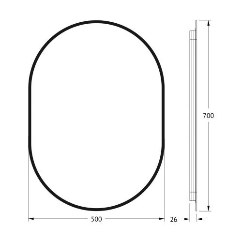Зеркало с подсветкой Defesto AURA DF 2923 50х70 подвесное - фото 2