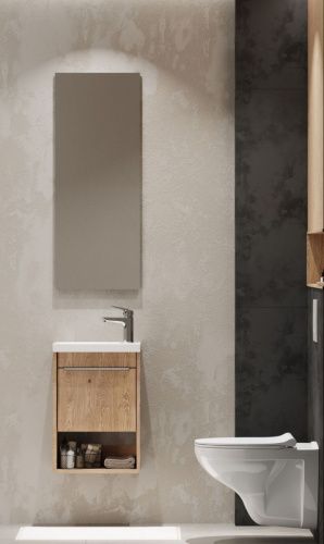 Зеркало Aquaton Альма 1A287602A3010 40х100 подвесное - фото 4