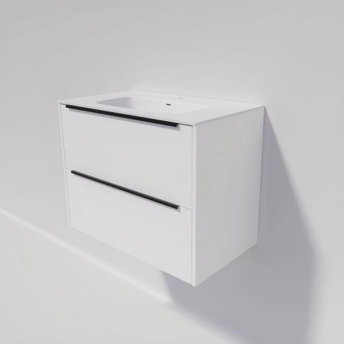 Тумба под раковину La Fenice Tesoro FNC-01-TES-PB-80-2 80х40 подвесная цвет белый - фото 5