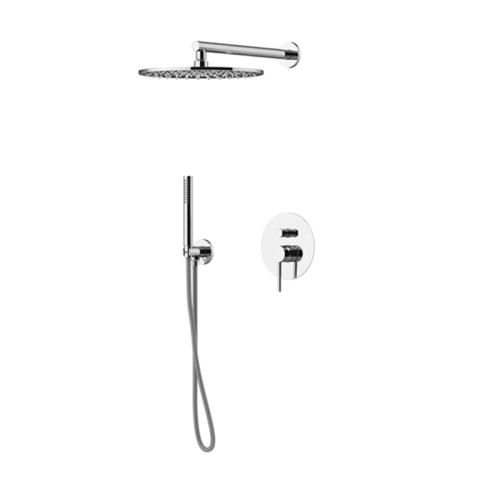 Душевая система Gattoni CIRCLE TWO 9190/PDC0 (аналог 9090/PDC0) встраиваемая в стену цвет хром