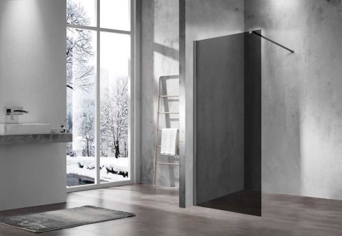 Душевая перегородка Vincea Walk in VSW-1H110CGGM 110х200 стекло тонированное профиль вороненая сталь - фото 2