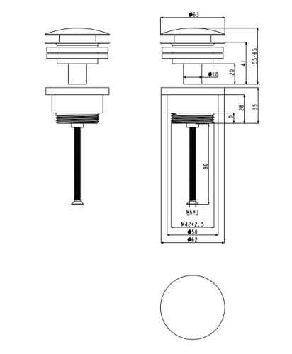 Донный клапан для раковины Grocenberg GB106NK никель - фото 2