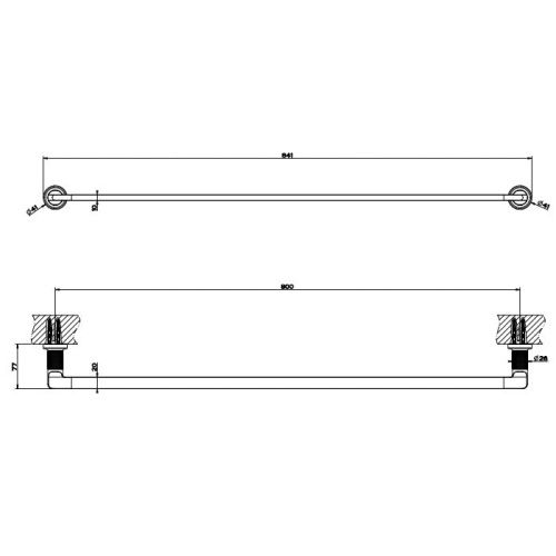 Полотенцедержатель Gessi Inciso 58505#727 - фото 2
