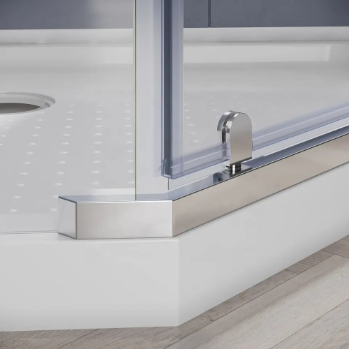 Душевой уголок Parly Z9011 90х90 стекло с рисунком профиль хром с поддоном - фото 5