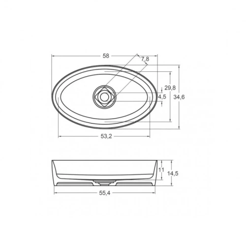 Раковина Riho OVAL W025001105 60х30 накладная цвет белый - фото 2