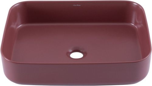 Раковина керамическая Allen Brau Fantasy 4.11021.BD 50х40 накладная цвет красный без отверстий под смеситель - фото 3