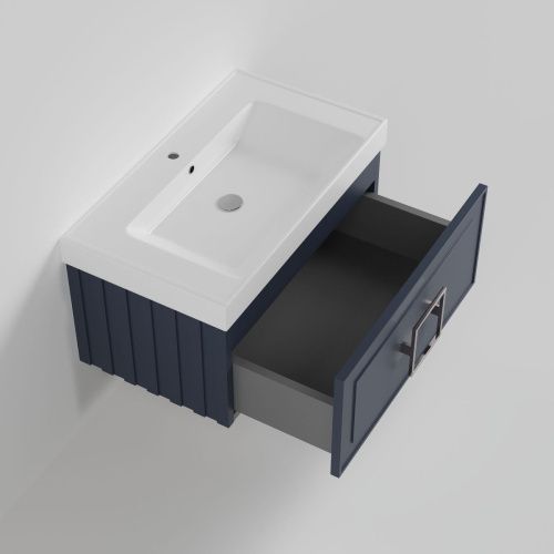 Тумба с раковиной La Fenice CUBO NFNC-01-CUB-BG-80-1-80 80х50 подвесная цвет синий - фото 2