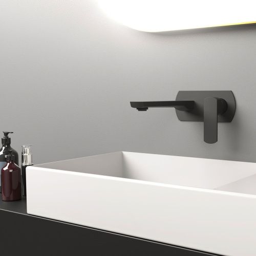 Смеситель для раковины Vincea Next VBFW-1N1MB встраиваемый в стену черный - фото 2