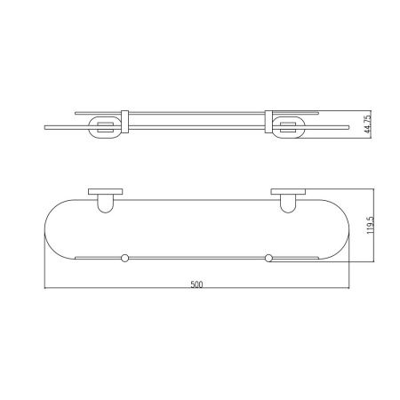Полка в ванную комнату RavSlezak Yukon YUA0900/50