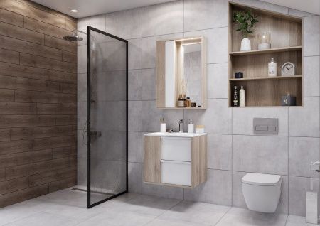 Тумба под раковину Aquaton Бостон 1A252501BN010 60х50 подвесная цвет коричневый