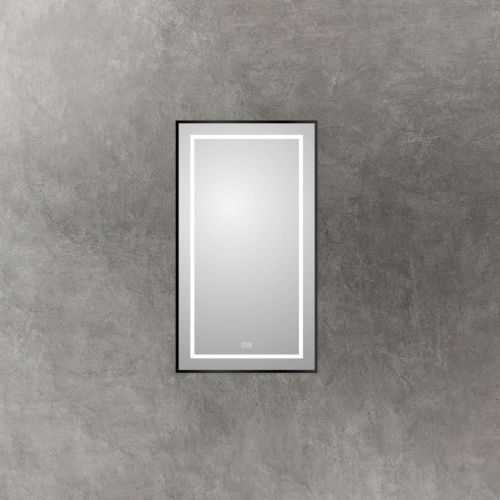 Зеркало с подсветкой BelBagno Kraft SPC-KRAFT-500-900-LED-TCH-WARM-NERO 50х90 подвесное - фото 3