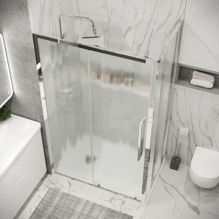 Душевой уголок Grossman Cosmo 120.K33.02.1090.10.02 100х90 стекло текстурное профиль хром без поддона