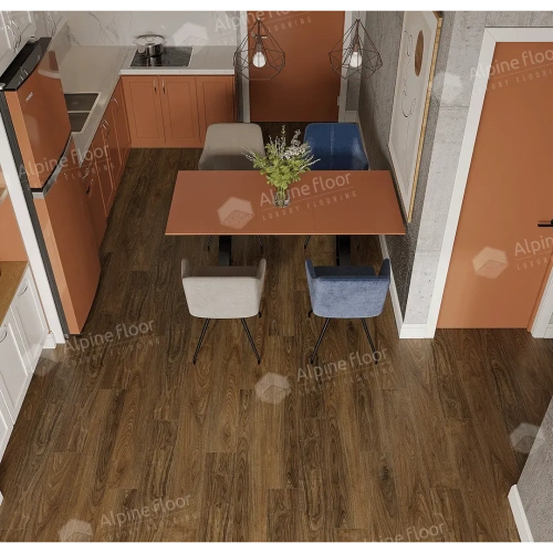 SPC ламинат Alpine Floor Nut ECO 22-1 MC Ногуэра толщина 0.4 см 43 класс 1220х183 - фото 3