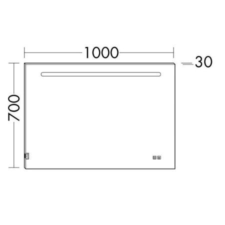 Зеркало с подсветкой Burgbad Fiumo SIIX100 100х70