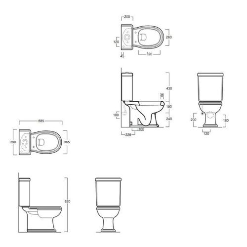 Чаша унитаза напольная Simas Arcade AR831bi цвет белый без бачка без сиденья душевой смыв - фото 2