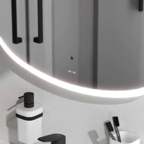 Зеркало с подсветкой Am.Pm Func M8FMOX0801WGS 80х80 подвесное - фото 5