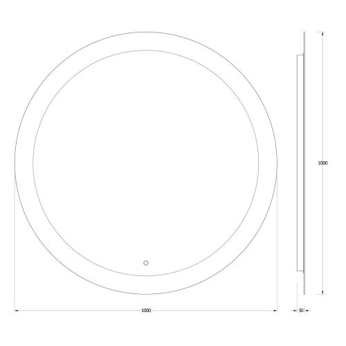 Зеркало с подсветкой Evoform Ledshine BY 2627 100х100 подвесное - фото 2