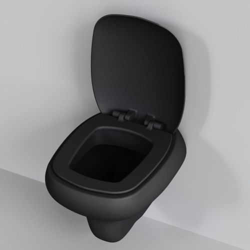 Чаша унитаза подвесная Ambassador Diamond 123T20201R цвет черный без сиденья каскадный смыв - фото 5