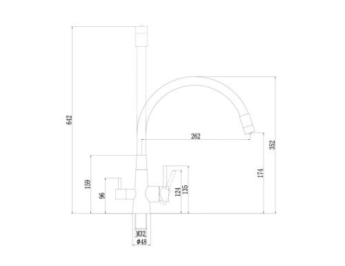 Смеситель для кухни Fmark FS1062-W на мойку белый - фото 2