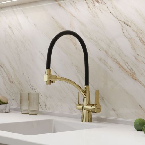 Смеситель для кухни Sancos Eri SC4001ZG на мойку золото - фото 5