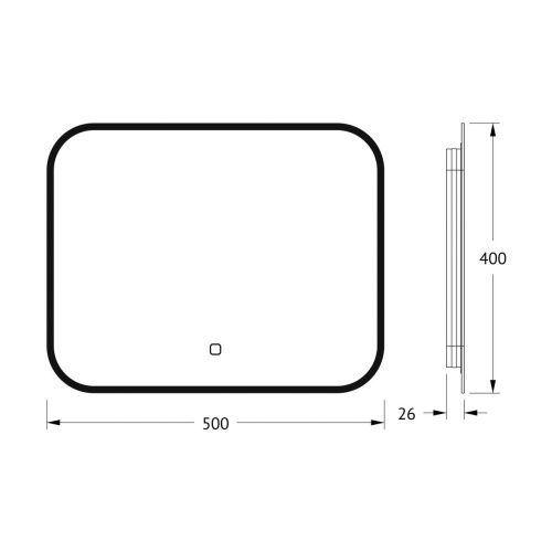 Зеркало с подсветкой Defesto AURA DF 2961SH 50х40 подвесное - фото 2