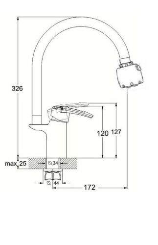 Смеситель для кухни D-Lin D157315-Q на мойку хром - фото 2