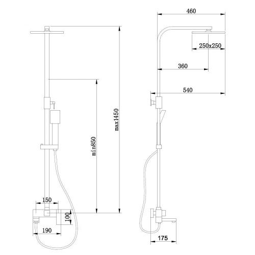 Душевая стойка Abber AF8216WL настенная цвет белый - фото 3